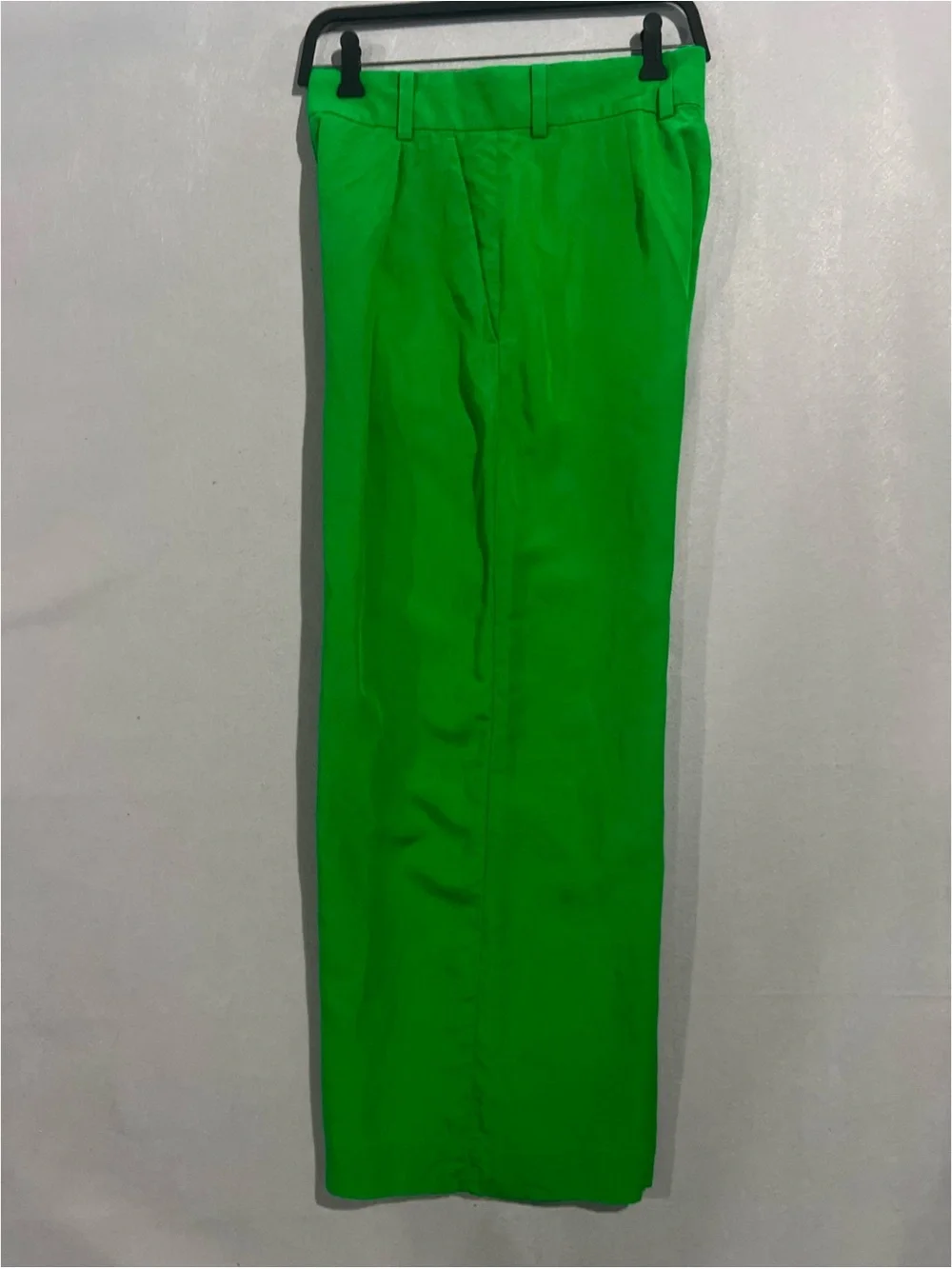 Cos Pants Women’s 4 Green Wide Leg High Waisted Linen Blend Trousers